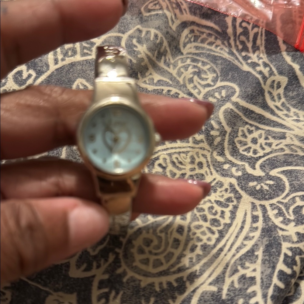 Silver and Blue Women's Watch